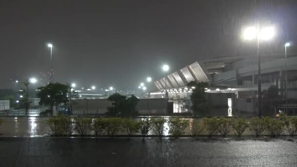 Heavy Rain Downpour Japon Tokyo — Video