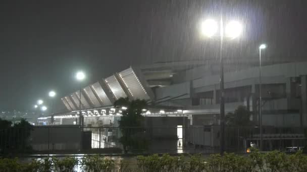 Heavy Rain Downpour Japon Tokyo — Video