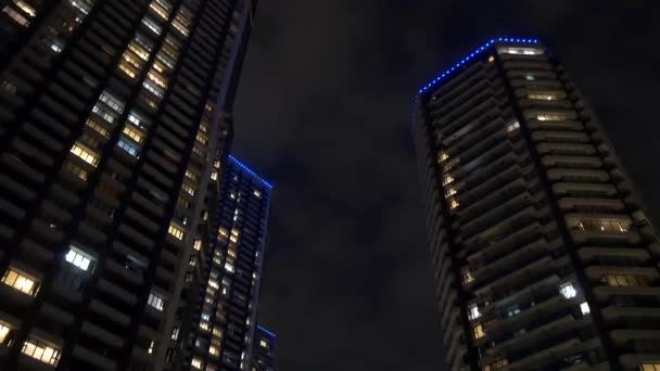 Tokyo Tower Appartamento Mansion Vista Notturna 2021Maggio — Video Stock