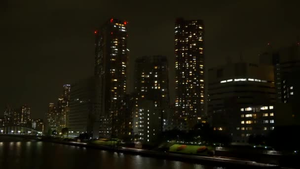 東京タワーマンションアパート夜景2021年5月 — ストック動画