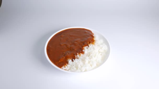 Ryż Hayashi Haszem Wołowym — Wideo stockowe