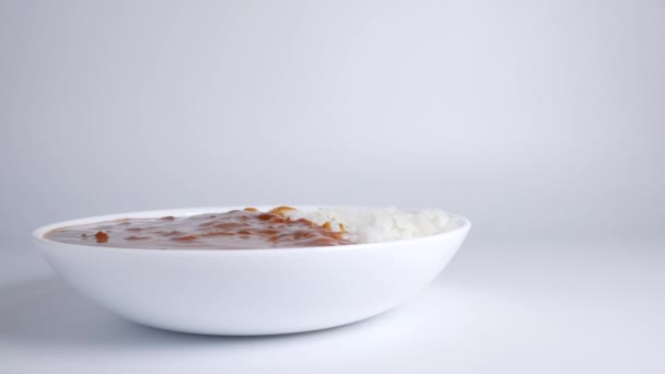 Arroz Res Puré Arroz Hayashi — Vídeo de stock