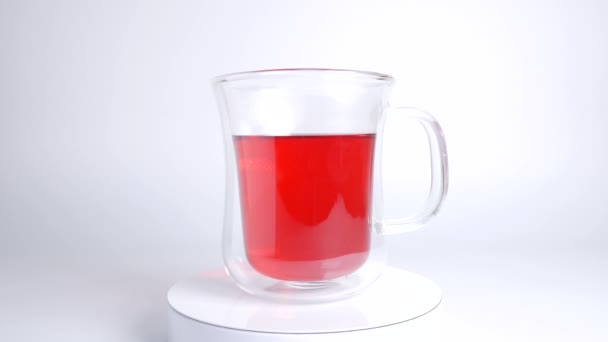 Flavored Tea Mixed Berries — Stock Video