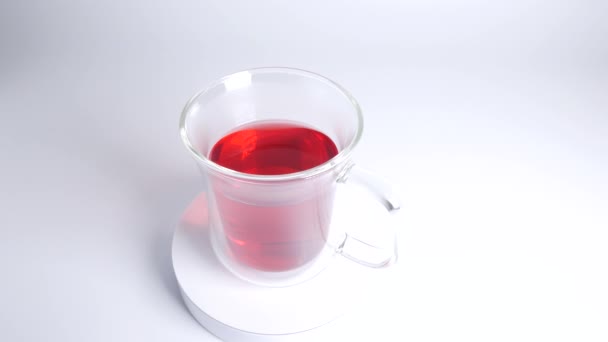 Flavored Tea Mixed Berries — Stock Video