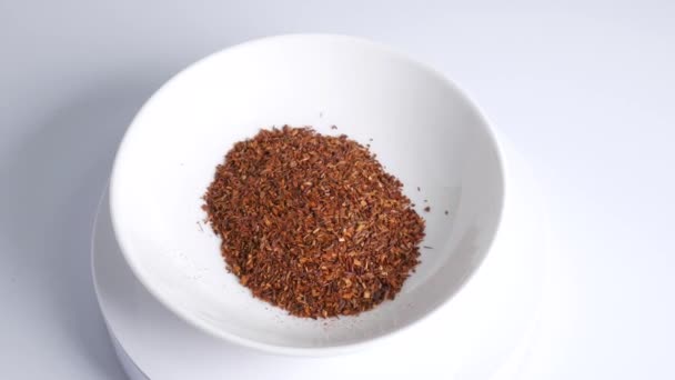 Rooibos Teblad Närbild Videoklipp — Stockvideo