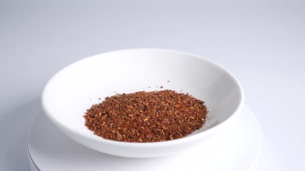 Rooibos Teblad Närbild Videoklipp — Stockvideo