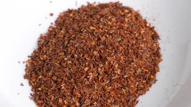 Rooibos Čaj Listy Close Video Klip — Stock video