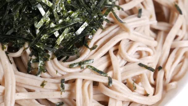 Japonés Soba Con Algas — Vídeos de Stock