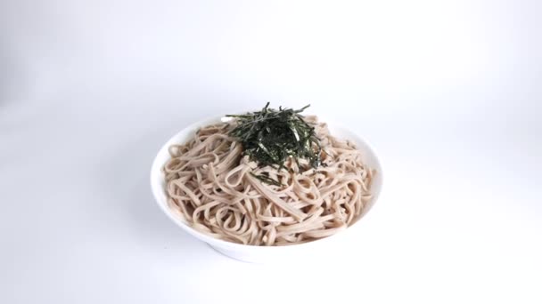 Japonés Soba Con Algas — Vídeos de Stock
