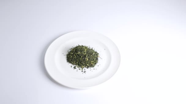 Morus Alba Leaf Tea Leaves — Stock Video