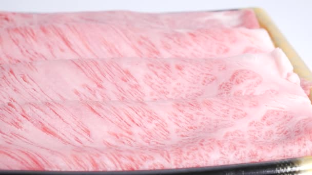日本黑牛肉肩腰片黑龙江 — 图库视频影像