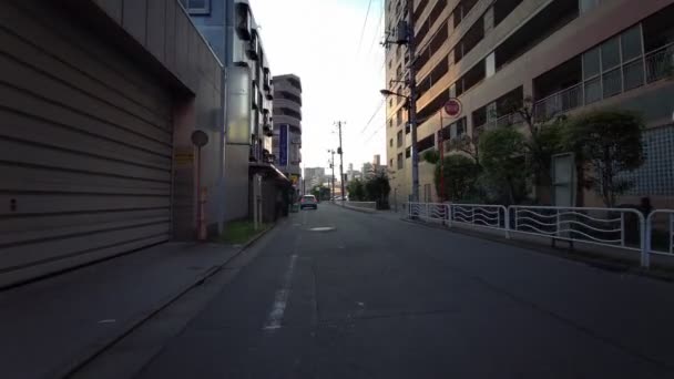 Tokio Kameido Ciclismo Temprano Mañana 2021Primavera — Vídeo de stock