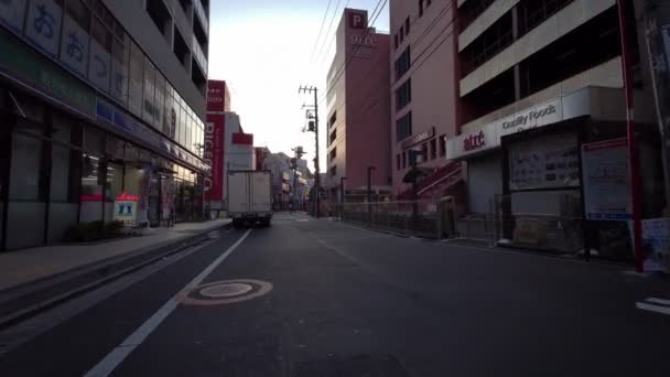 Tokio Kameido Early Morning Cycling 2021Frühling — Stockvideo