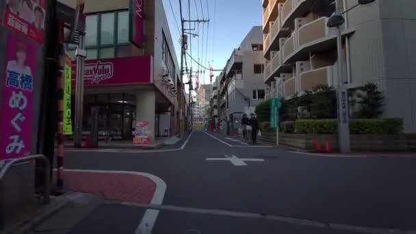 Tokyo Kameido Early Morning Cycling 2021Spring — Stock Video