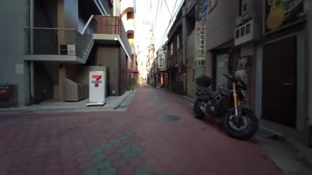 Τόκιο Kameido Νωρίς Πρωί Ποδηλασία 2021Άνοιξη — Αρχείο Βίντεο