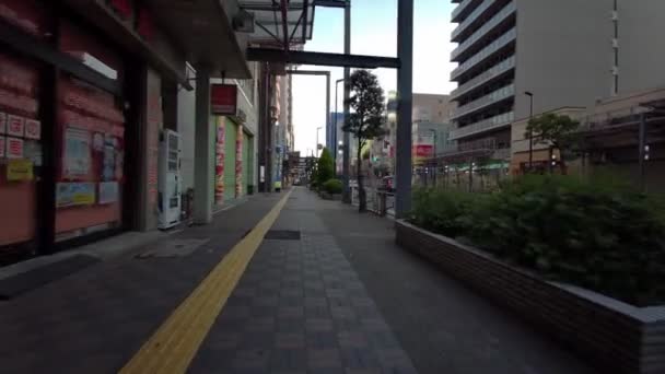 Τόκιο Kameido Νωρίς Πρωί Ποδηλασία 2021Άνοιξη — Αρχείο Βίντεο