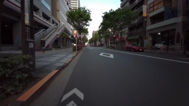 Tokyo Kinshicho Πρωινή Ποδηλασία 2021 Άνοιξη — Αρχείο Βίντεο