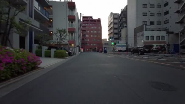 Tokyo Kinshicho Early Morning Cycling 2021 Voorjaar — Stockvideo