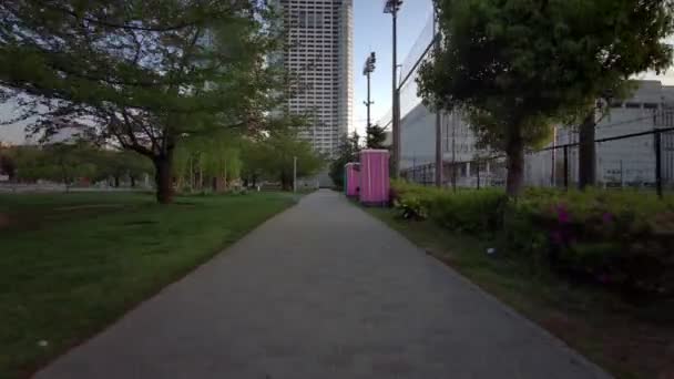 Tokyo Kinshicho Πρωινή Ποδηλασία 2021 Άνοιξη — Αρχείο Βίντεο