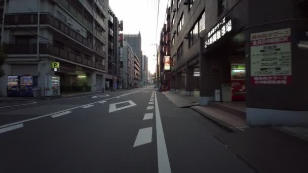 Tokio Kinshicho Early Morning Cycling 2021 Frühling — Stockvideo