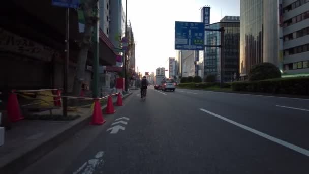 東京錦糸町早朝サイクリング2021年春 — ストック動画
