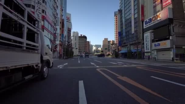 Tokyo Akihabara Tidig Morgon Cykling 2021April — Stockvideo