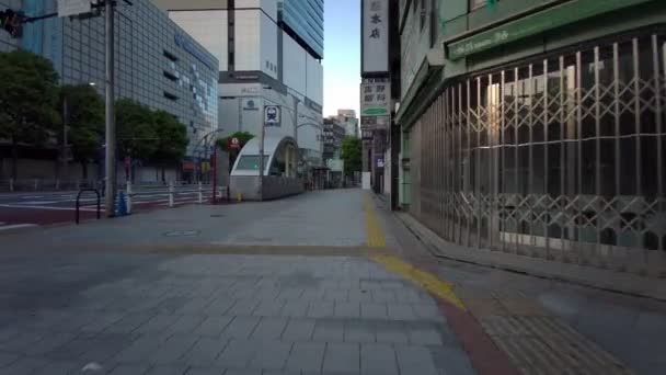 Tokio Ueno Ciclismo Temprano Mañana 2021 Abril — Vídeos de Stock