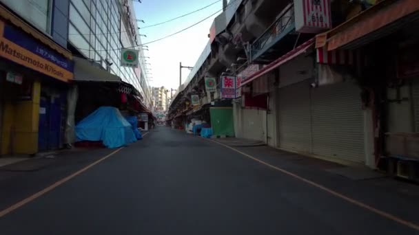 Tokyo Ueno Early Morning Cycling 2021 April — Stock Video