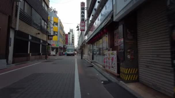 Tokyo Ueno Early Morning Cycling 2021 April — Stock Video