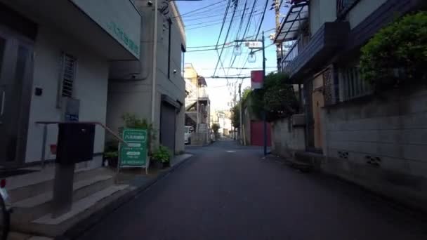 Tokyo Shinkoiwa Early Morning Cycling — Stock Video