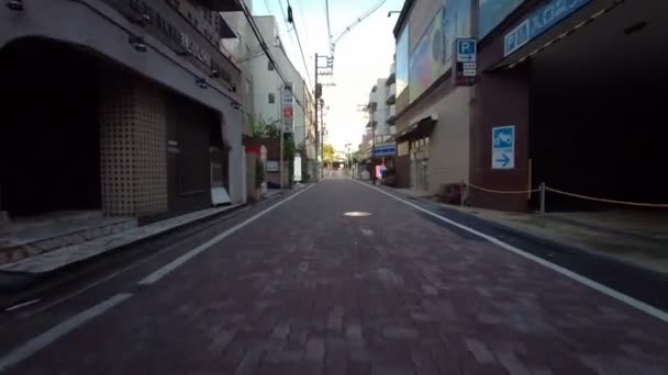 Tokio Shinkoiwa Early Morning Cycling — Stockvideo