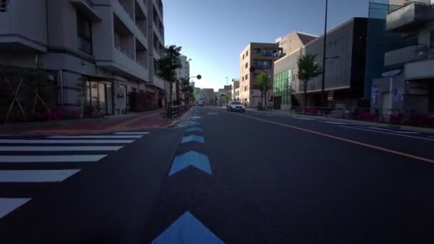 Tokio Shinkoiwa Early Morning Cycling — Stockvideo