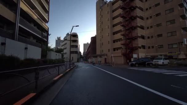 Tokio Shinkoiwa Early Morning Cycling — Stockvideo