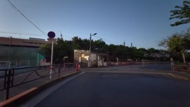 Tokyo Shinkoiwa Early Morning Cycling — Stok Video