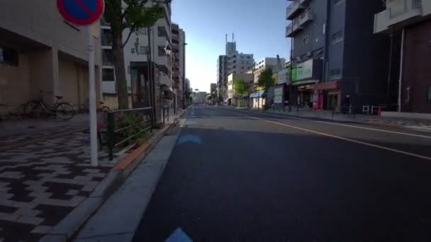 Tokyo Shinkoiwa Wczesny Poranek Jazda Rowerze — Wideo stockowe