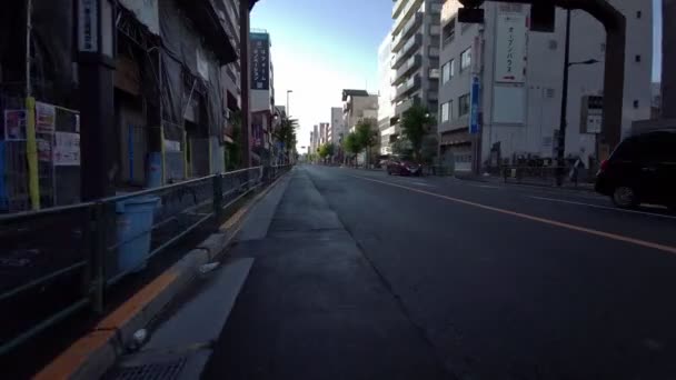Tokyo Shinkoiwa Mattina Presto Bicicletta — Video Stock