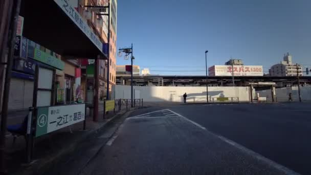 Tokio Shinkoiwa Early Morning Cycling — Stockvideo