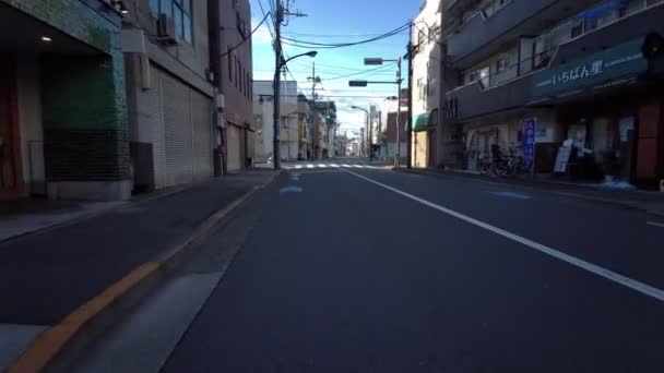 Tokyo Kiyosumi Shirakawa Sabah Bisiklet 2021 Baharı — Stok video