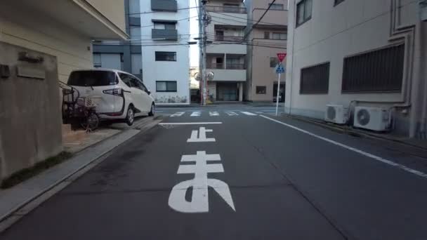 Tokio Kiyosumi Shirakawa Early Morning Cycling 2021 Frühling — Stockvideo