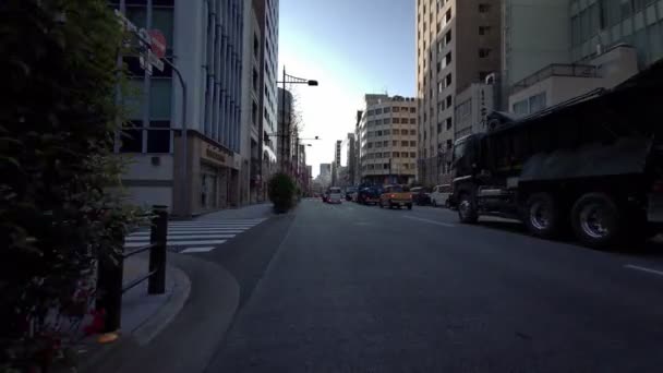 Tokyo Yokoyamacho Wczesny Poranek Jazda Rowerze 2021Kwiecień — Wideo stockowe