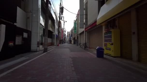Tokio Yokoyamacho Frühmorgens Radfahren 2021 April — Stockvideo