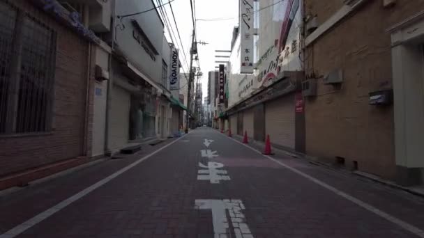 Tokyo Yokoyamacho Early Morning Cycling 2021April — Stok Video