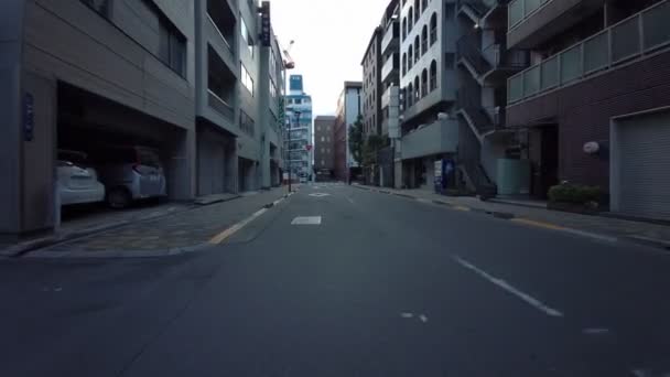 Tokyo Asakusabashi Early Morning Cycling 2021 Voorjaar — Stockvideo