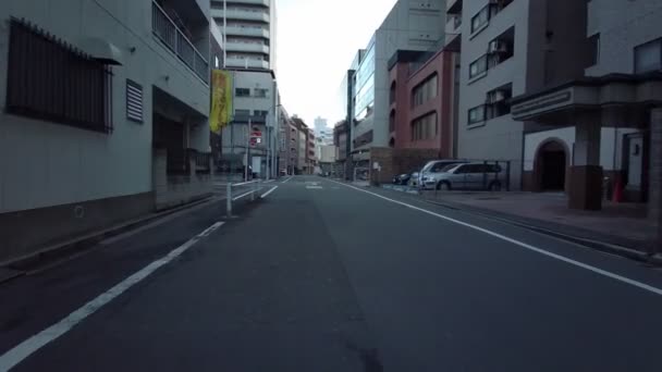 Tokyo Asakusabashi Tidig Morgon Cykling 2021 Vår — Stockvideo