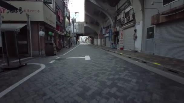 Tokio Asakusabashi Ciclismo Temprano Mañana 2021 Primavera — Vídeos de Stock