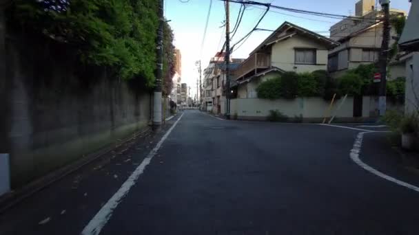 Tokyo Hirai Časné Ranní Cyklistika — Stock video