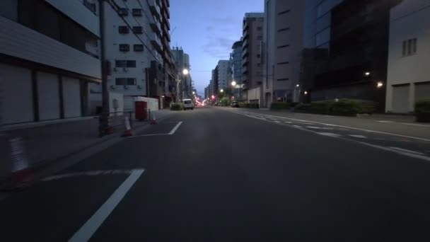 Tokio Ciclismo Temprano Mañana 2021Primavera — Vídeo de stock