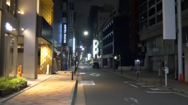 Tokyo Ginza Pemandangan Malam 2021 Mei — Stok Video
