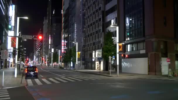Tokio Ginza Vista Nocturna 2021 Mayo — Vídeos de Stock