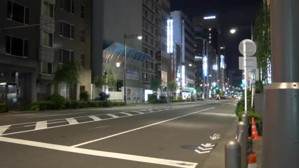 Tokyo Ginza Gece Görüşü 2021 Mayıs — Stok video